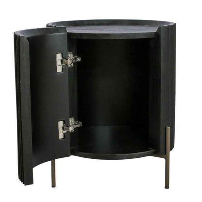 MAJA (BED)SIDE TABLE | 1-DOOR + 2-SHELVES | BLACK