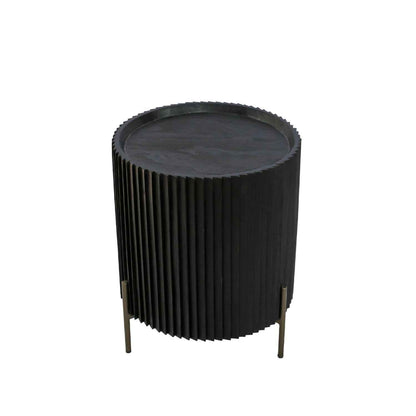 MAJA (BED)SIDE TABLE | 1-DOOR + 2-SHELVES | BLACK