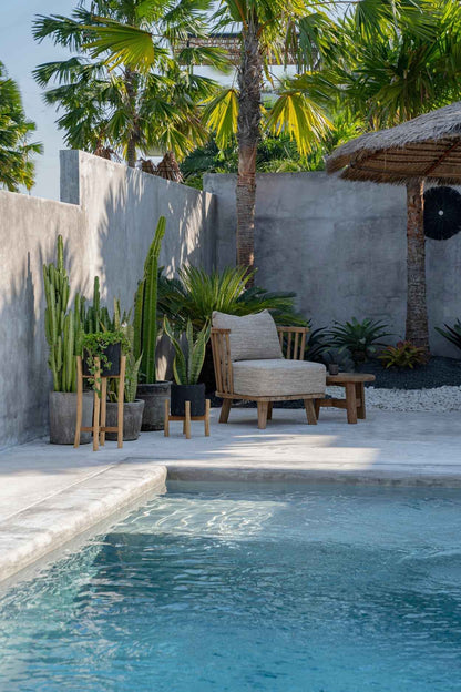 MALAWI ONE-SEATER SOFA CHAIR | BEIGE | RECLAIMED TEAK | IN-OUTDOORS