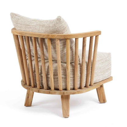 MALAWI ONE-SEATER SOFA CHAIR | BEIGE | RECLAIMED TEAK | IN-OUTDOORS