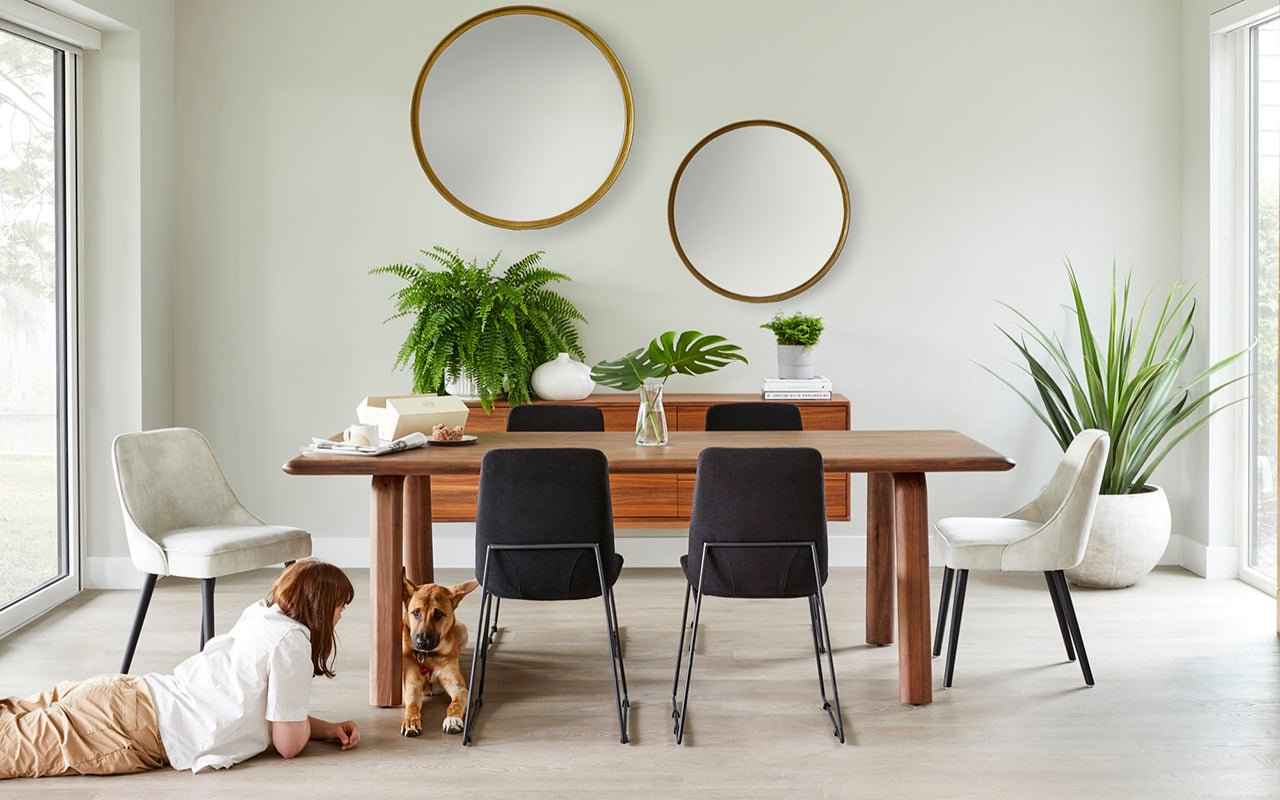 MALIBU WALNUT WOOD DINING TABLE