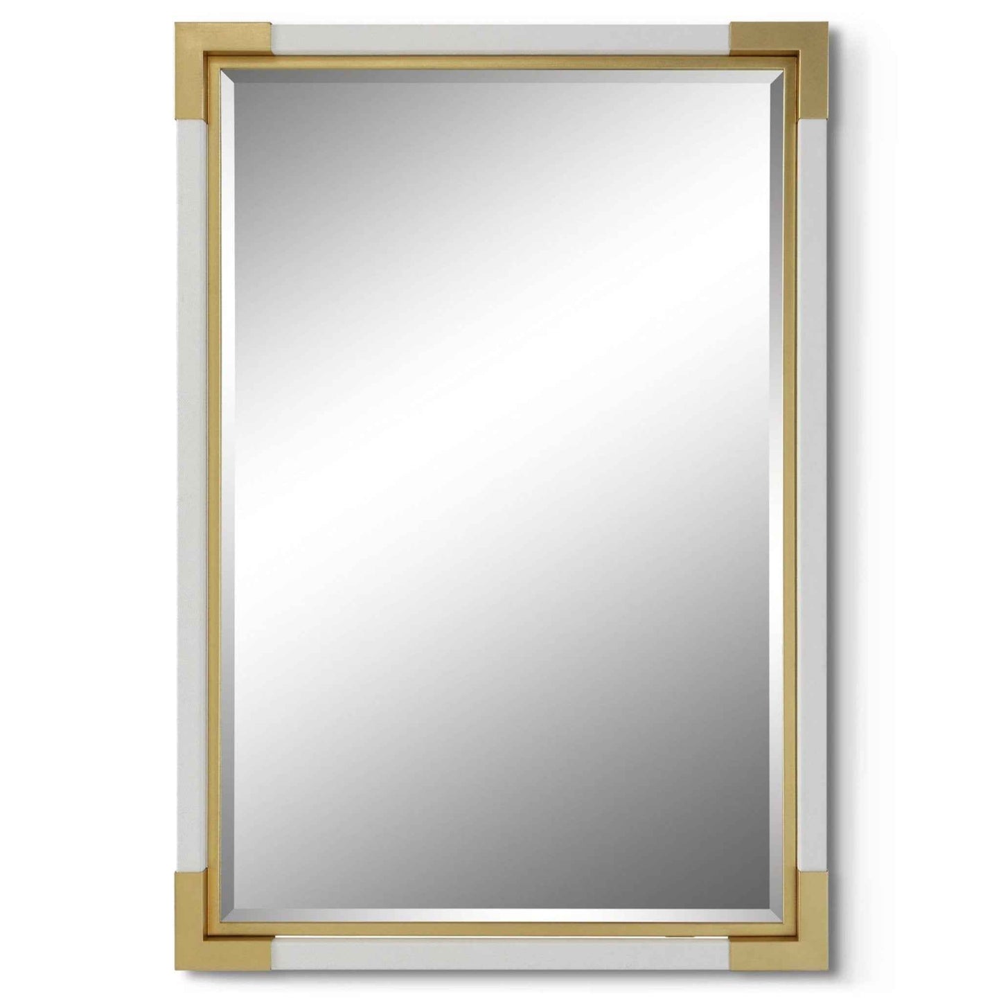 MALIK GOLD & WHITE SHAGREEN MIRROR
