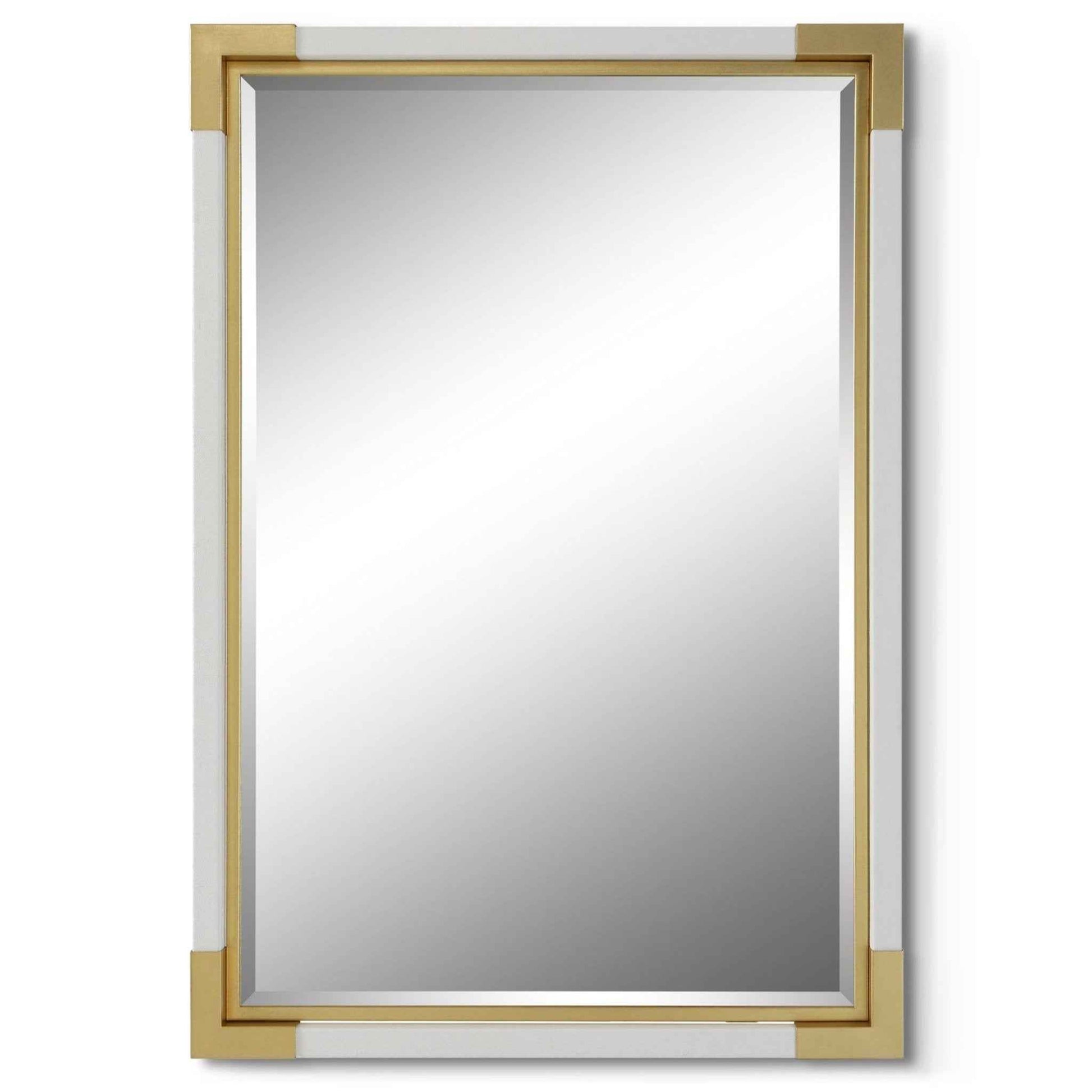 MALIK GOLD & WHITE SHAGREEN MIRROR