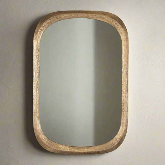 MALONE CAST ALUMINUM BRASS MIRROR