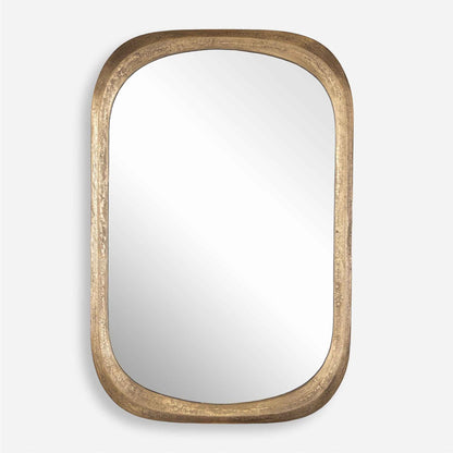 MALONE CAST ALUMINUM BRASS MIRROR