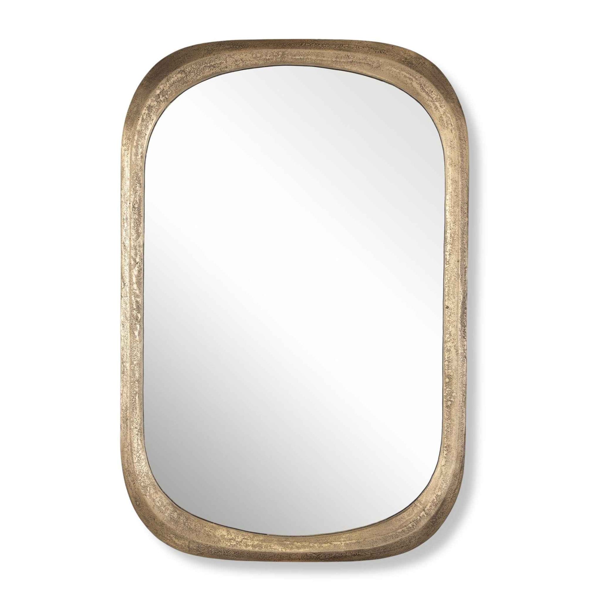 MALONE CAST ALUMINUM BRASS MIRROR