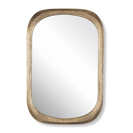 MALONE CAST ALUMINUM BRASS MIRROR