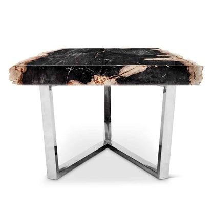 MASSO PETRIFIED WOOD SLAB COFFEE TABLE: DARK