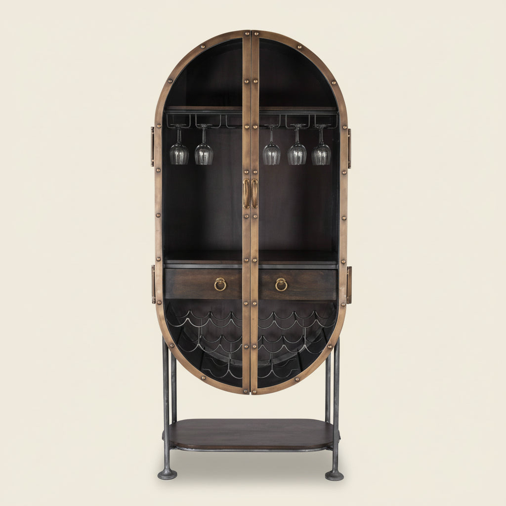 MELBOURNE INDUSTRIAL IRON BAR CABINET