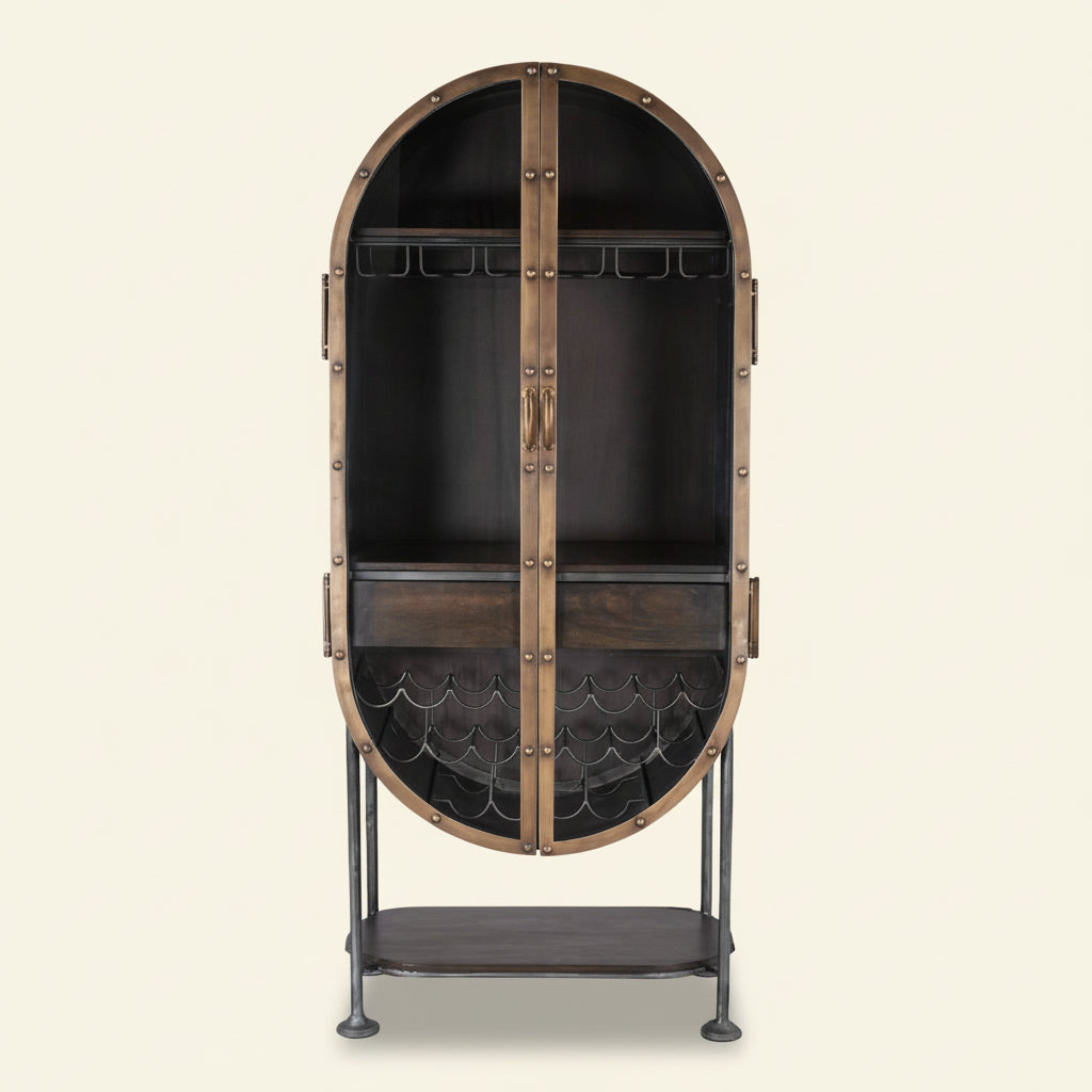 MELBOURNE INDUSTRIAL IRON BAR CABINET