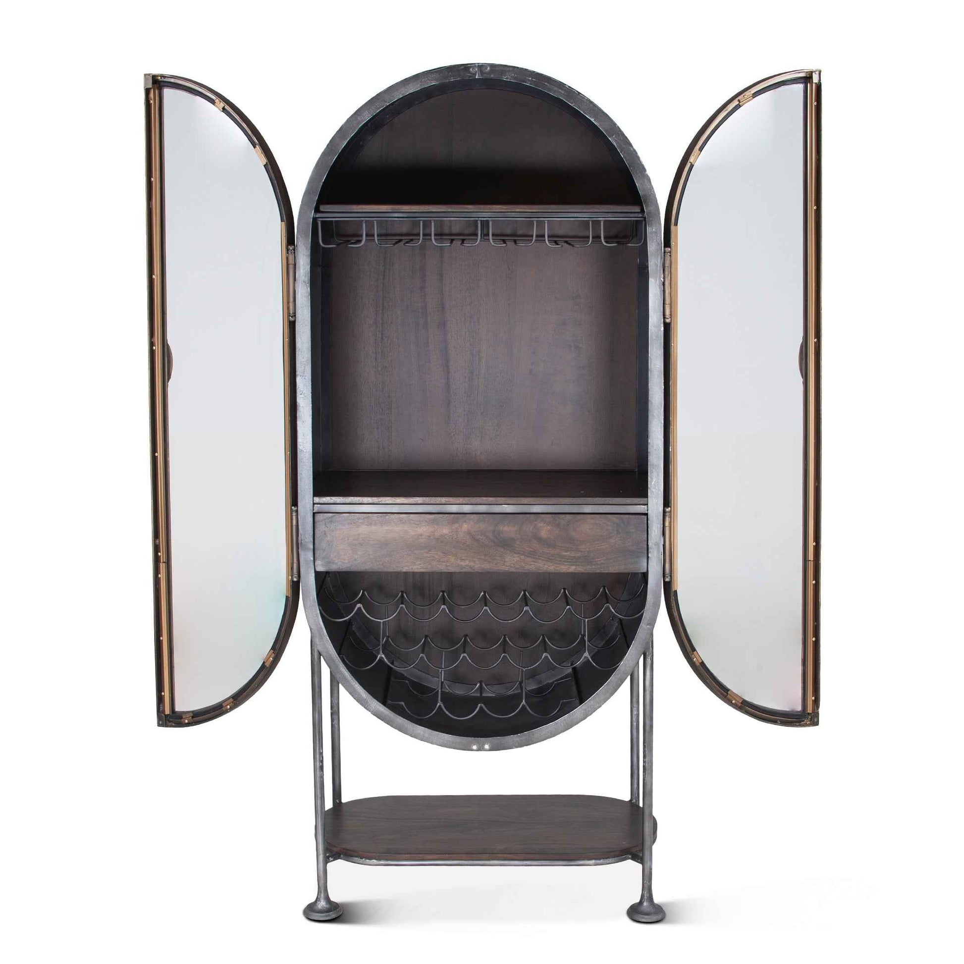 MELBOURNE INDUSTRIAL IRON BAR CABINET