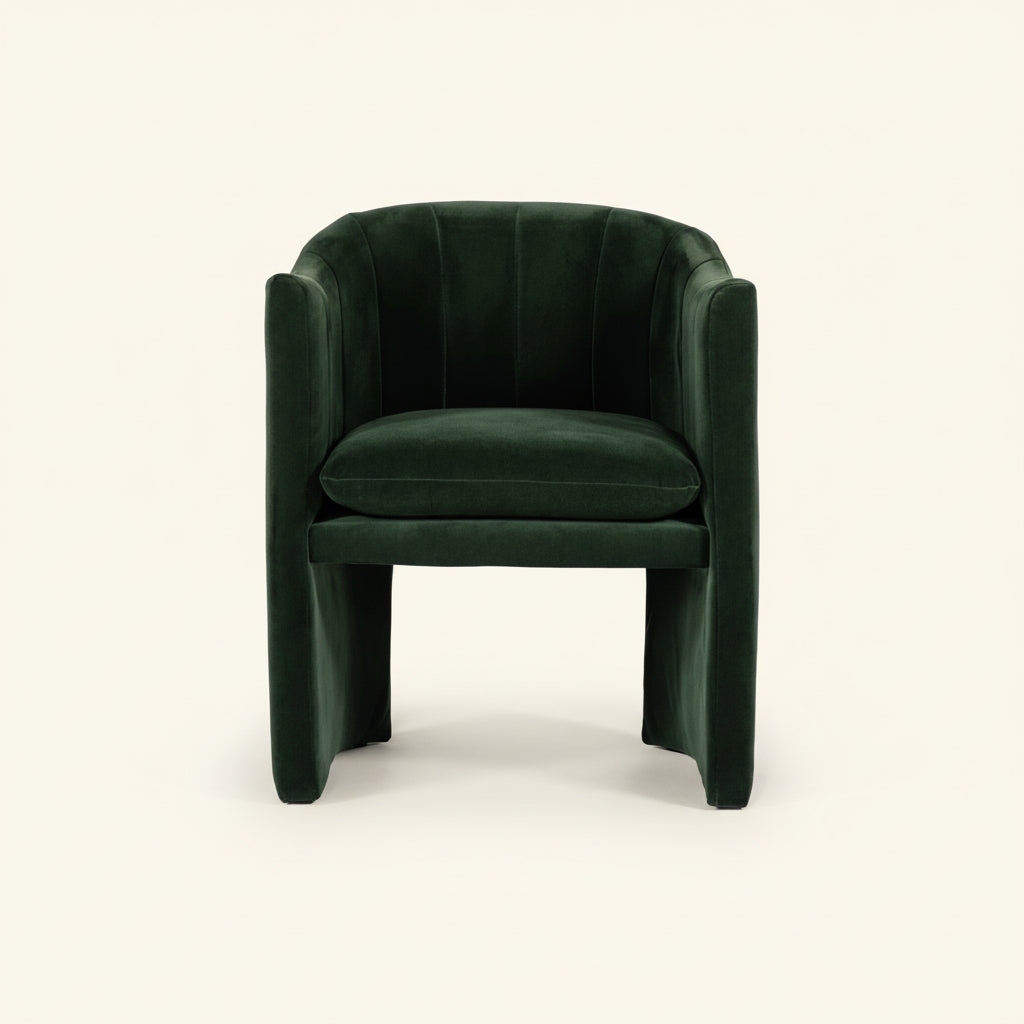 MELROSE JADE GREEN VELVET DINING CHAIR