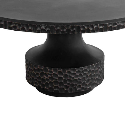 MERSIN 59"RD BLACK CONCRETE DINING TABLE