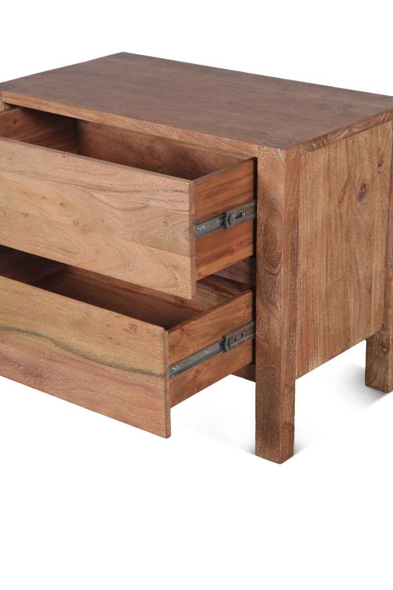 MESA BRUSHED ACACIA WOOD NIGHTSTAND