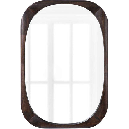 MID-CENTURY WALNUT WOOD MIRROR