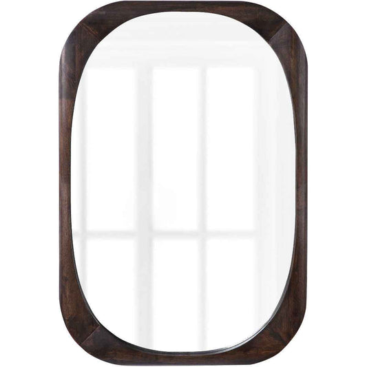 MID-CENTURY WALNUT WOOD MIRROR