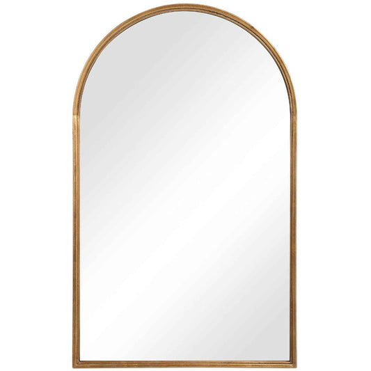 MILLIE ANTIQUE GOLD ARCHED VANITY MIRROR