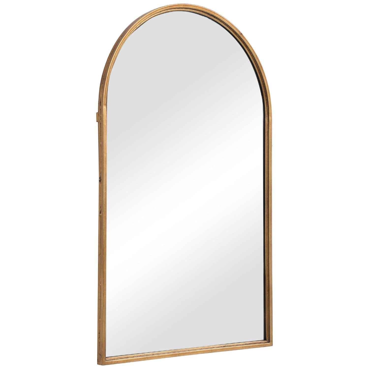 MILLIE ANTIQUE GOLD ARCHED VANITY MIRROR