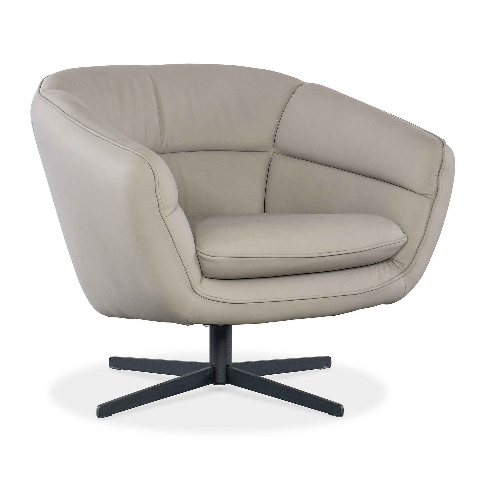 MINA LEATHER UPHOLSTERY SWIVEL CHAIR