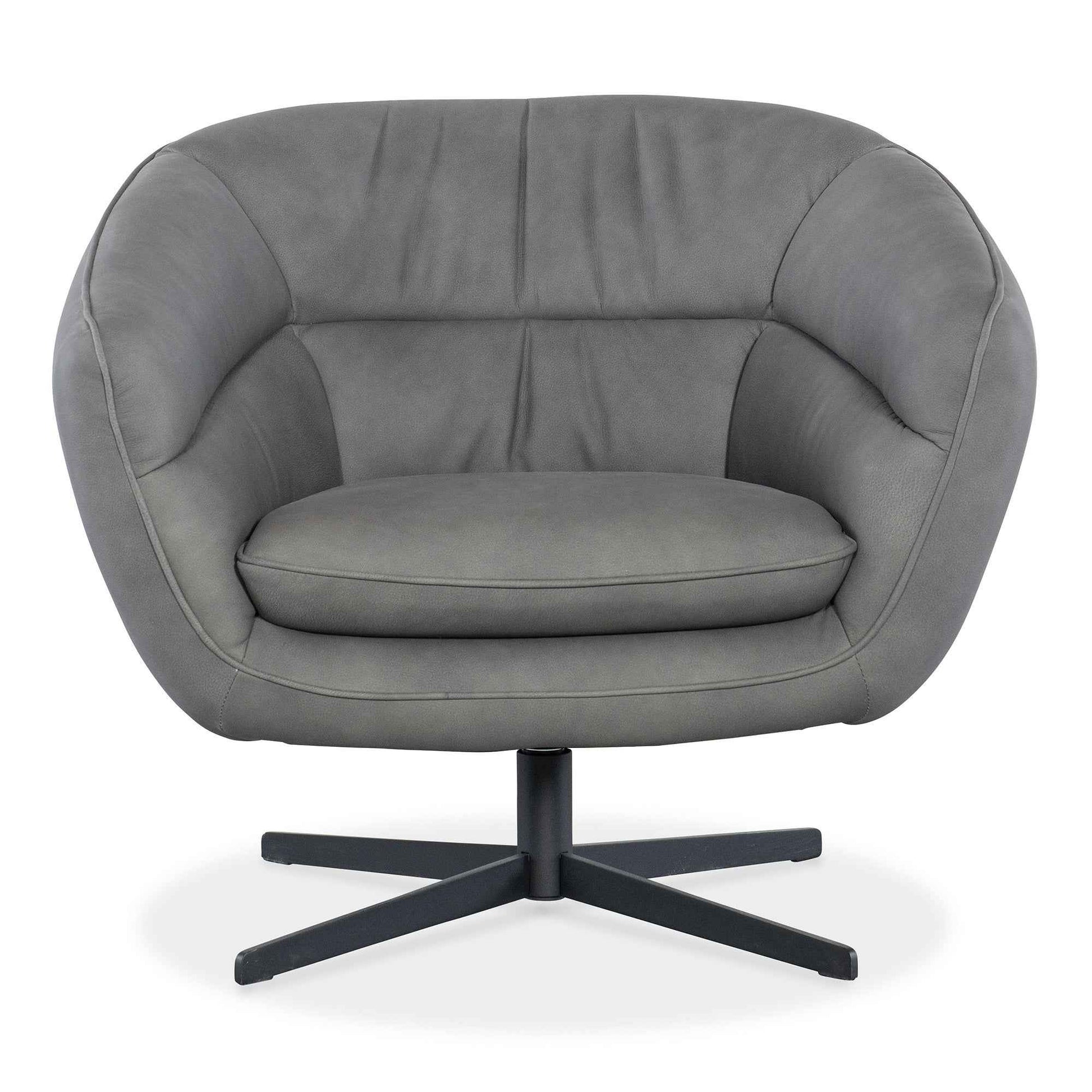 MINA LEATHER UPHOLSTERY SWIVEL CHAIR