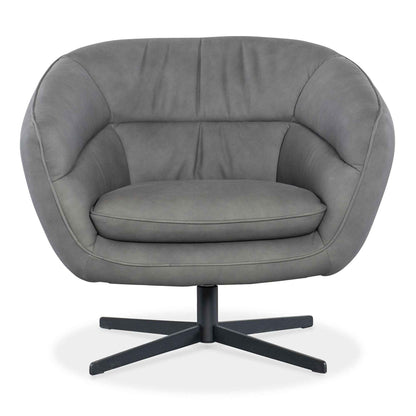 MINA LEATHER UPHOLSTERY SWIVEL CHAIR