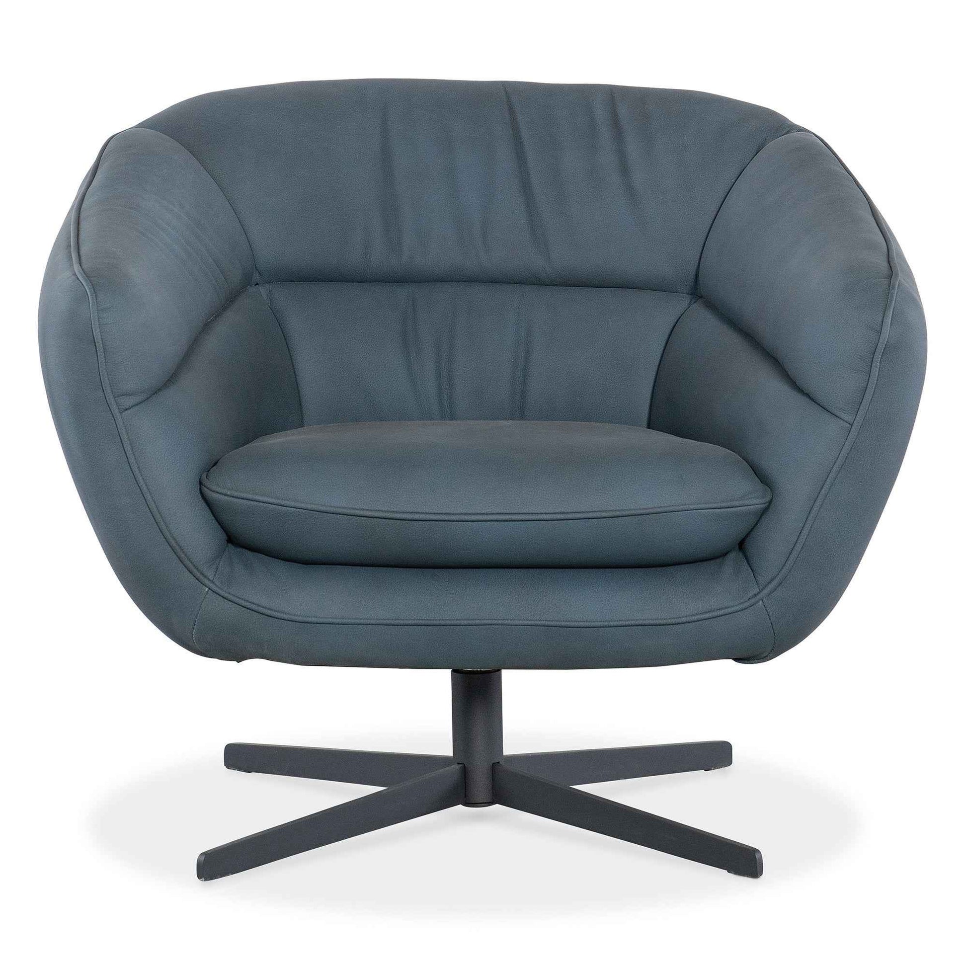 MINA LEATHER UPHOLSTERY SWIVEL CHAIR