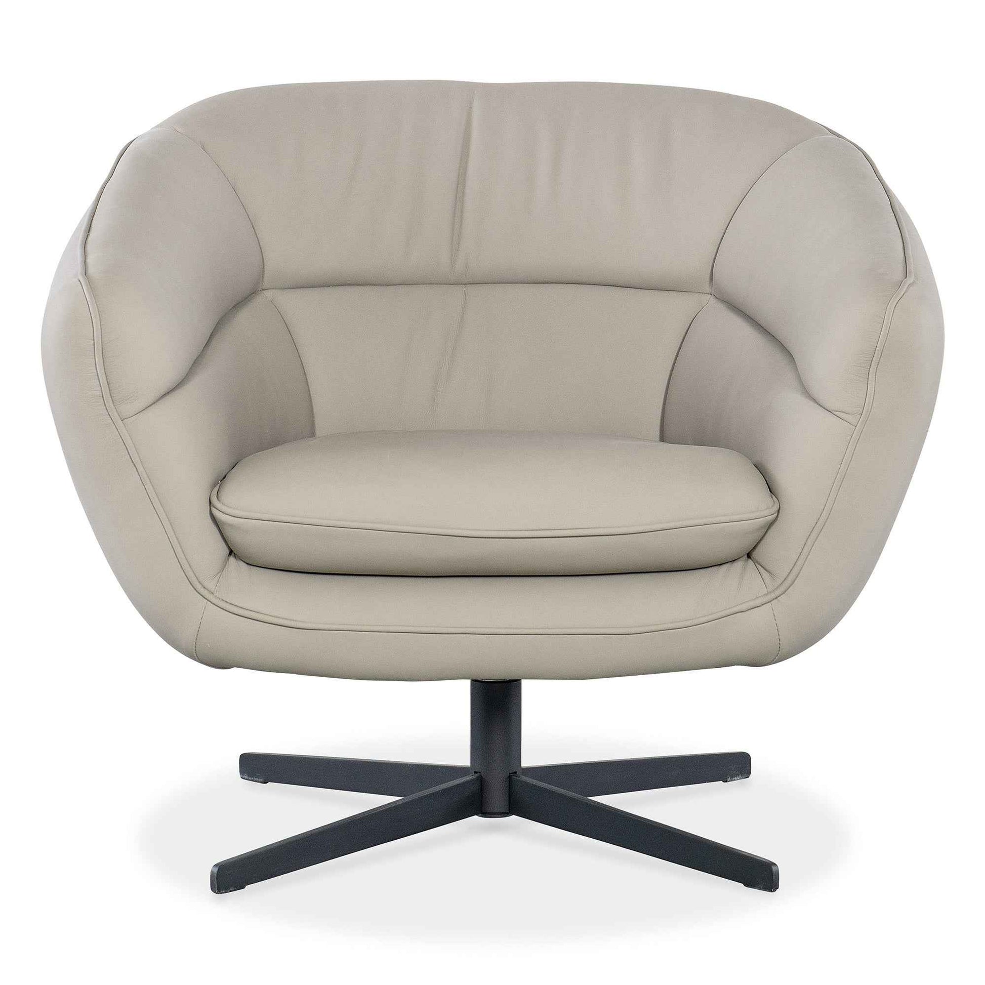 MINA LEATHER UPHOLSTERY SWIVEL CHAIR