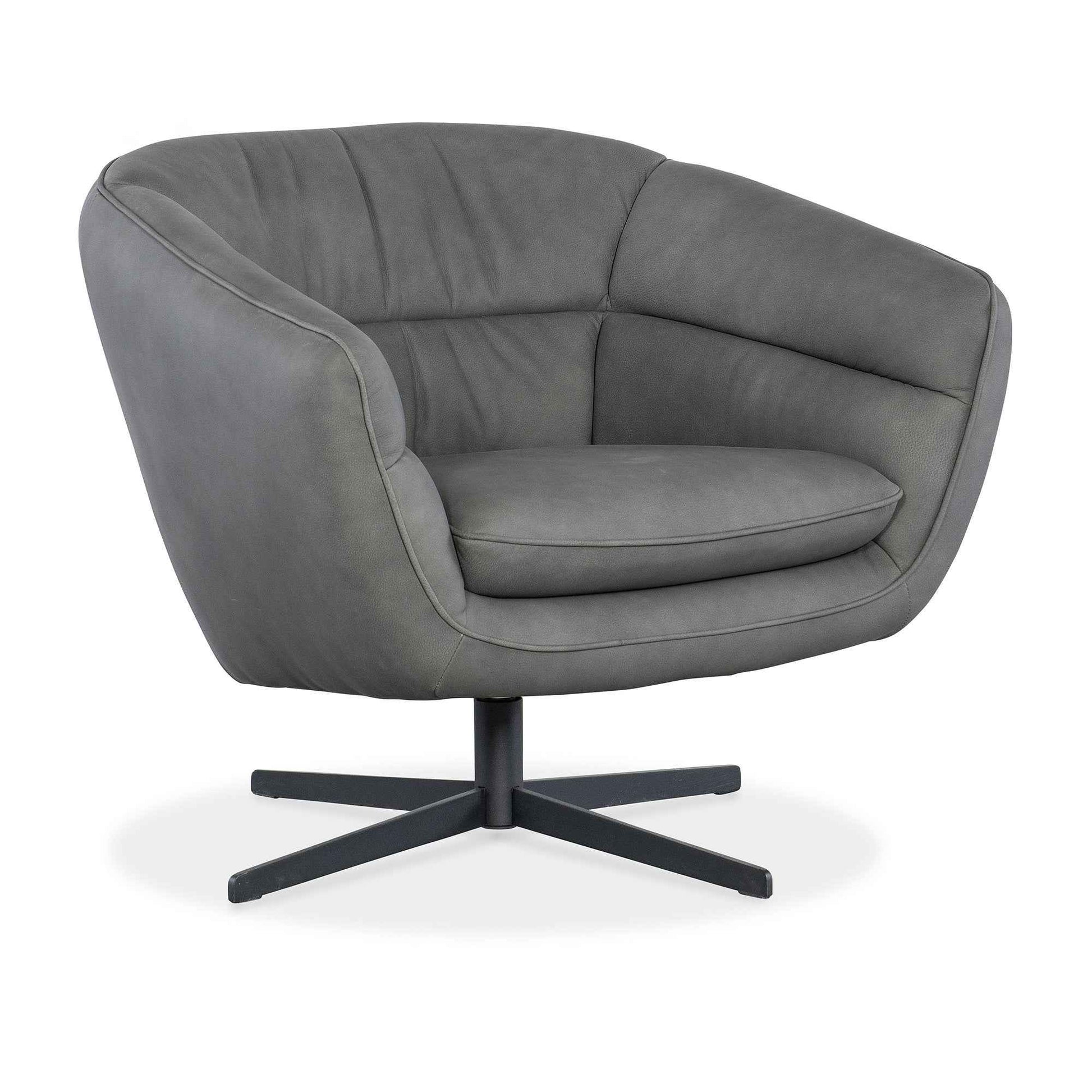 MINA LEATHER UPHOLSTERY SWIVEL CHAIR