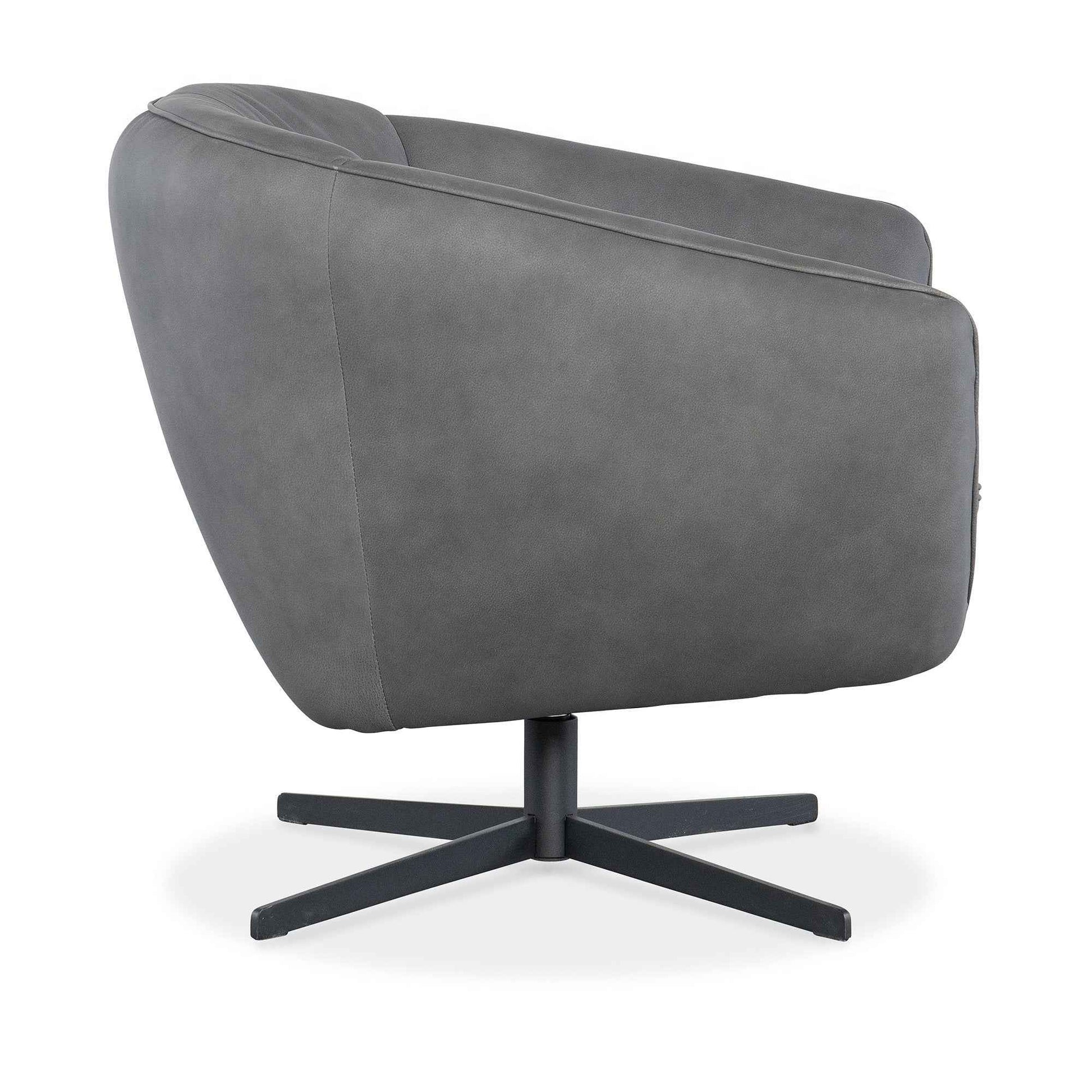 MINA LEATHER UPHOLSTERY SWIVEL CHAIR