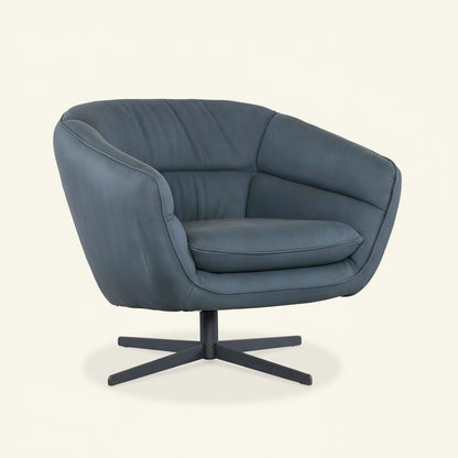 MINA LEATHER UPHOLSTERY SWIVEL CHAIR