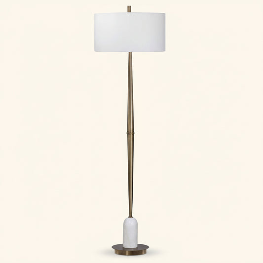 MINETTE BRASS + MARBLE FLOOR LAMP