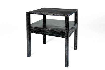 Minimalist Bedside Table - Black Cerused