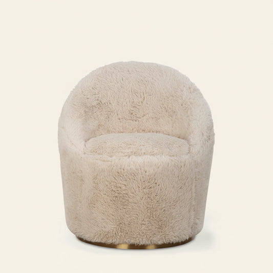 MINKA SHEEPSKIN SHAG SWIVEL CHAIR
