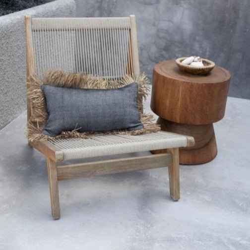 MITCHA SIDE TABLE + STOOL