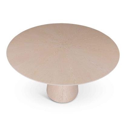 MODERN BRAZILIAN MONA WOODEN TOP ROUND DINING TABLE