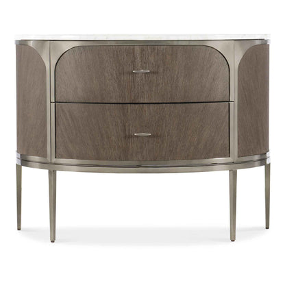 MODERN MOOD MARBLE TOP DEMILUNE CHEST