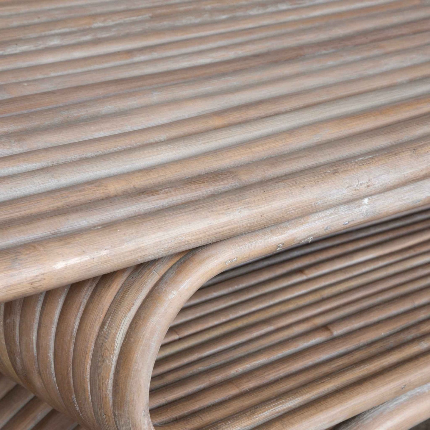 MONTROSE WHITEWASH RATTAN POLE COFFEE TABLE