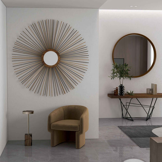 NATURALS SOLID CHAMCHA STICK FIREWORK MIRROR WITH FRAME