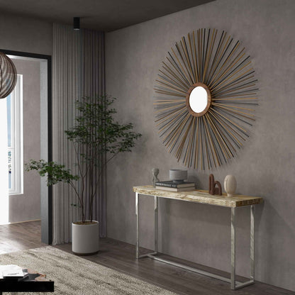 NATURALS SOLID CHAMCHA STICK FIREWORK MIRROR WITH FRAME