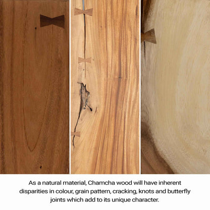 NATURALS SOLID CHAMCHA WOOD NAKSU DINING TABLE