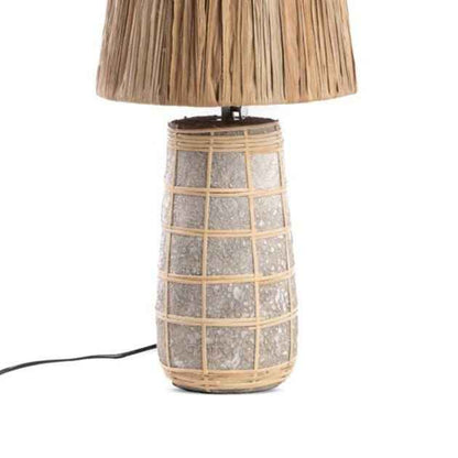 NAXOS TABLE LAMP | CONCRETE + NATURAL