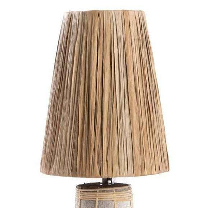 NAXOS TABLE LAMP | CONCRETE + NATURAL