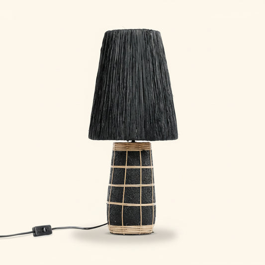 NAXOS TABLE LAMP | NATURAL + BLACK