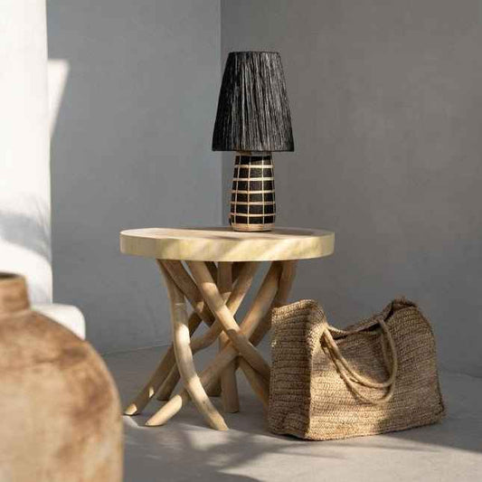 NAXOS TABLE LAMP | NATURAL + BLACK