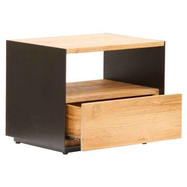 NOAH GEOX (BED)SIDE TABLE | TEAK + METAL