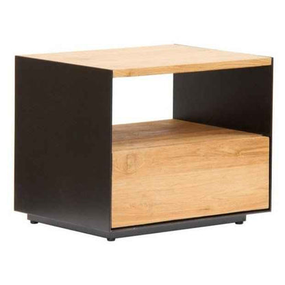 NOAH GEOX (BED)SIDE TABLE | TEAK + METAL