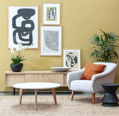 NOAH SIDE TABLE + STOOL | CHARCOAL