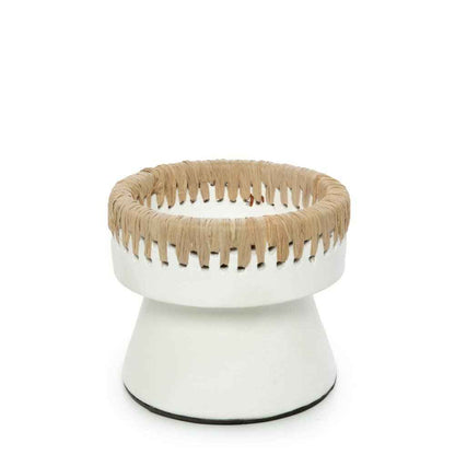 NOMAD CANDLE HOLDER | WHITE + NATURAL | 3 SIZES