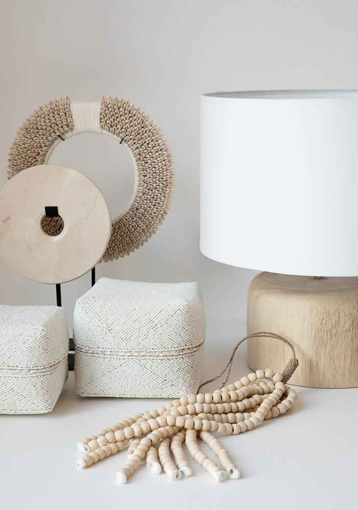 NOMAD TABLE LAMP | NATURAL + WHITE