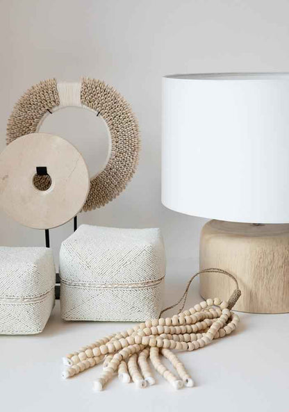 NOMAD TABLE LAMP | NATURAL + WHITE